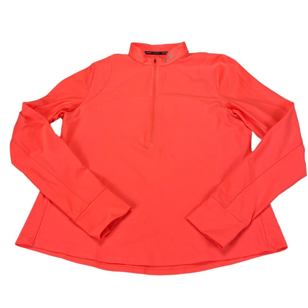 Under Armour Run Fitted Women's Long Sleeve‎ Workout Shirt XL Quarter Zip